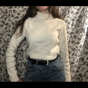White turtle neck